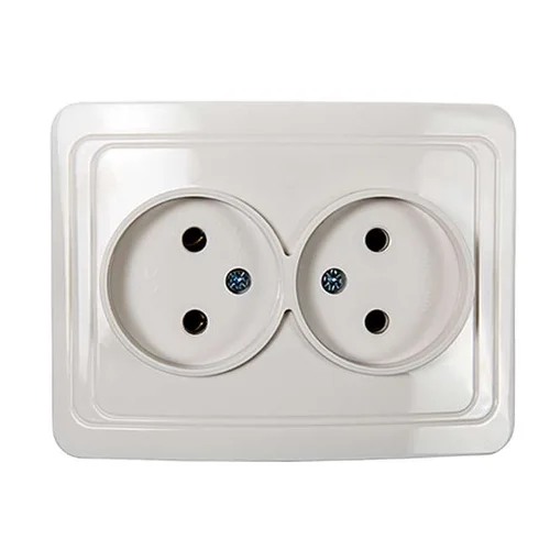 Розетка 2-м СП Classico 2102 16А IP20 бел. ASD / IN HOME 4680005959914